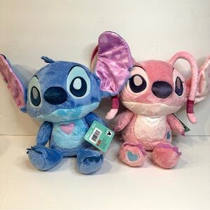 NEW 2 Disney Baby Lilo and Stitch Angel 12.5” Plush Baby Learning stuffed animal